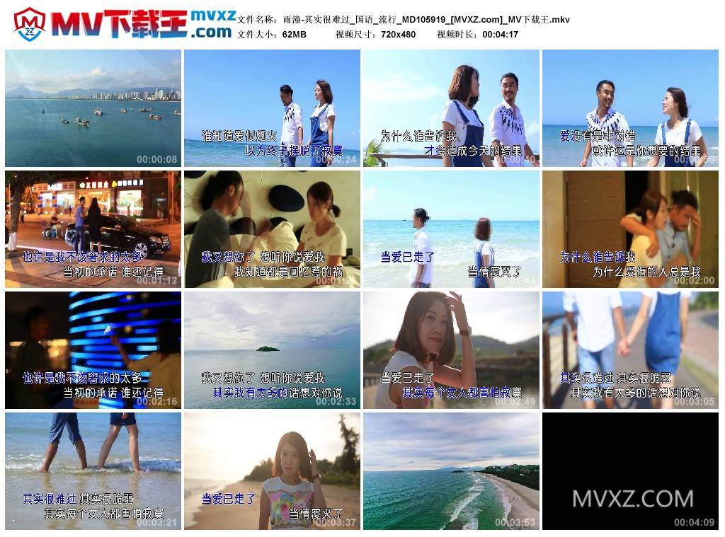 雨潼-其实很难过_国语_流行_MD105919